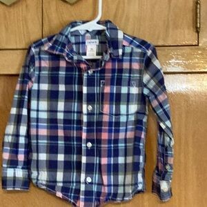 Carters boys 3T Oxford button long sleeve dress shirt.